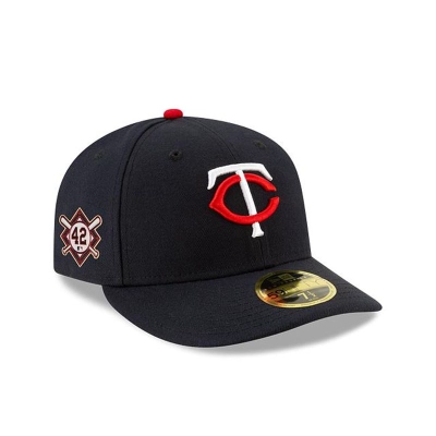 Blue Minnesota Twins Hat - New Era MLB Jackie Robinson Day Low Profile 59FIFTY Fitted Caps USA0985321